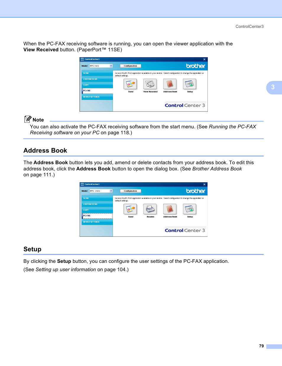 Address book, Setup, Address book setup | Brother MFC 8480DN User Manual | Page 87 / 228