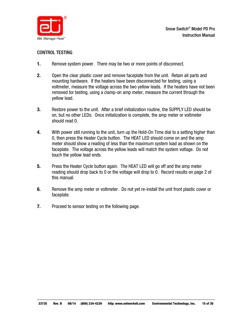 WarmlyYours PD Pro Snow Switch User Manual | Page 15 / 30