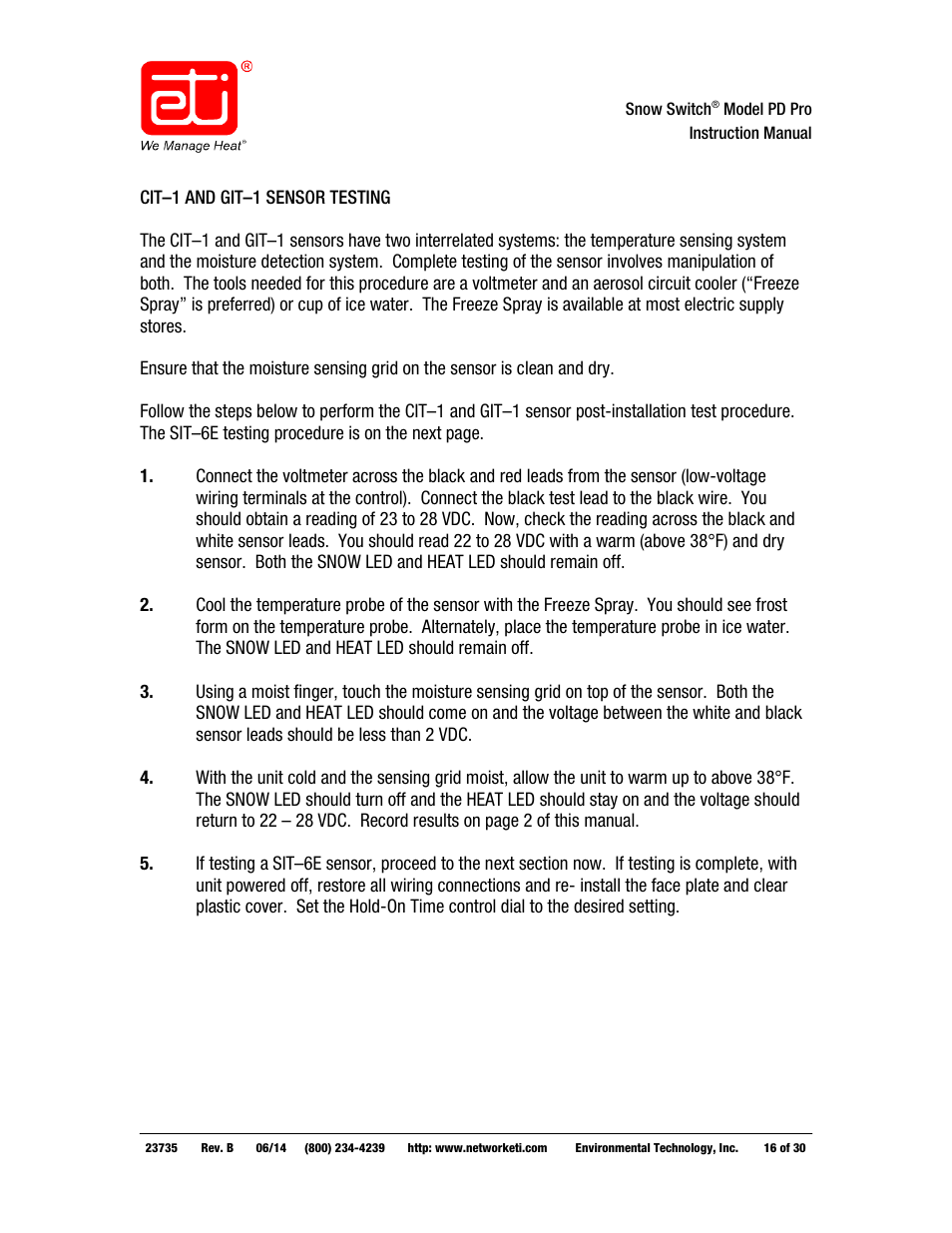 WarmlyYours PD Pro Snow Switch User Manual | Page 16 / 30