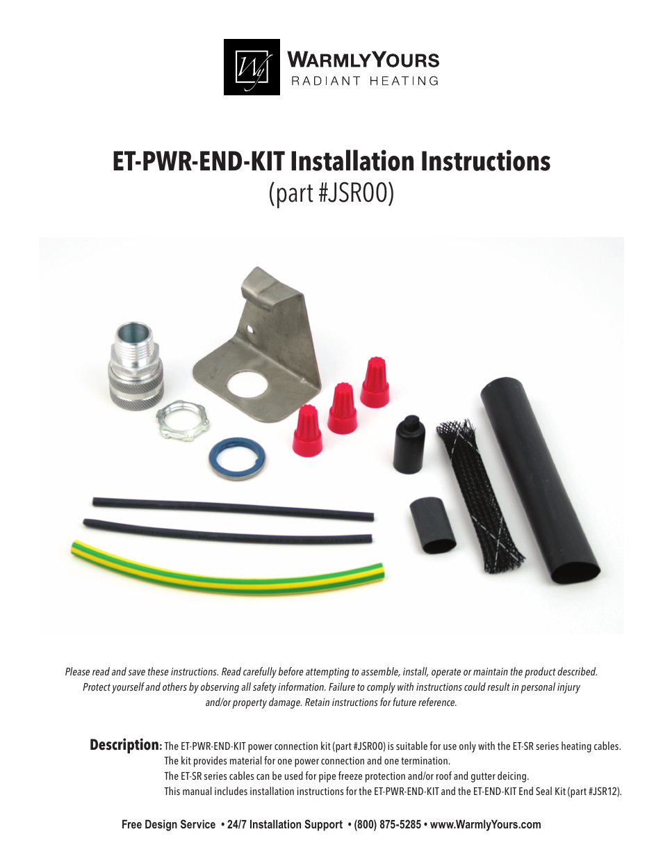WarmlyYours JSR00 User Manual | 8 pages