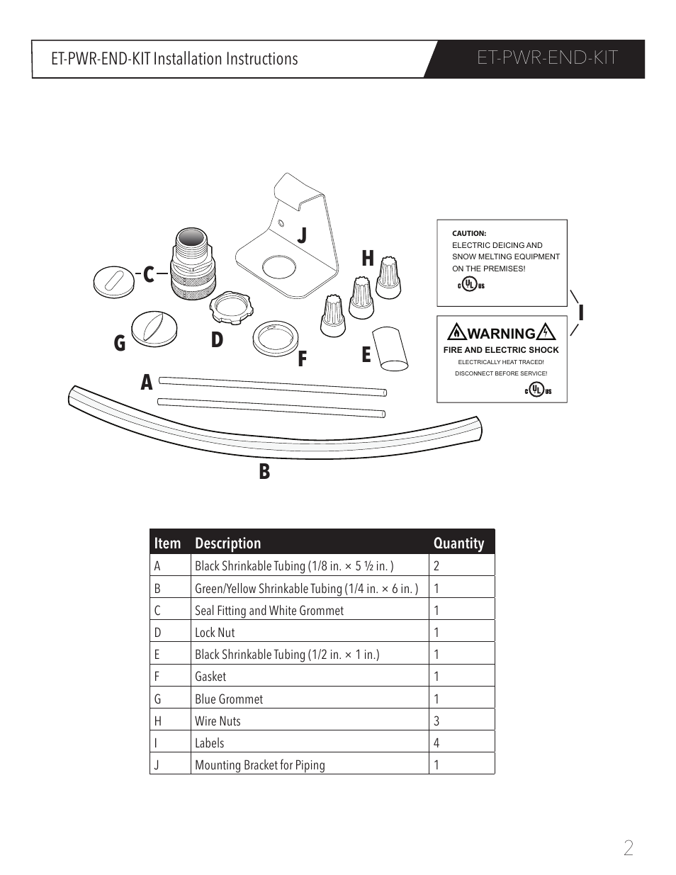 Et-pwr-end-kit | WarmlyYours JSR00 User Manual | Page 3 / 8