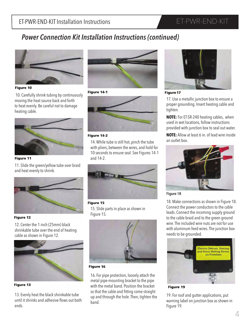 Et-pwr-end-kit, Et-pwr-end-kit installation instructions | WarmlyYours JSR00 User Manual | Page 5 / 8