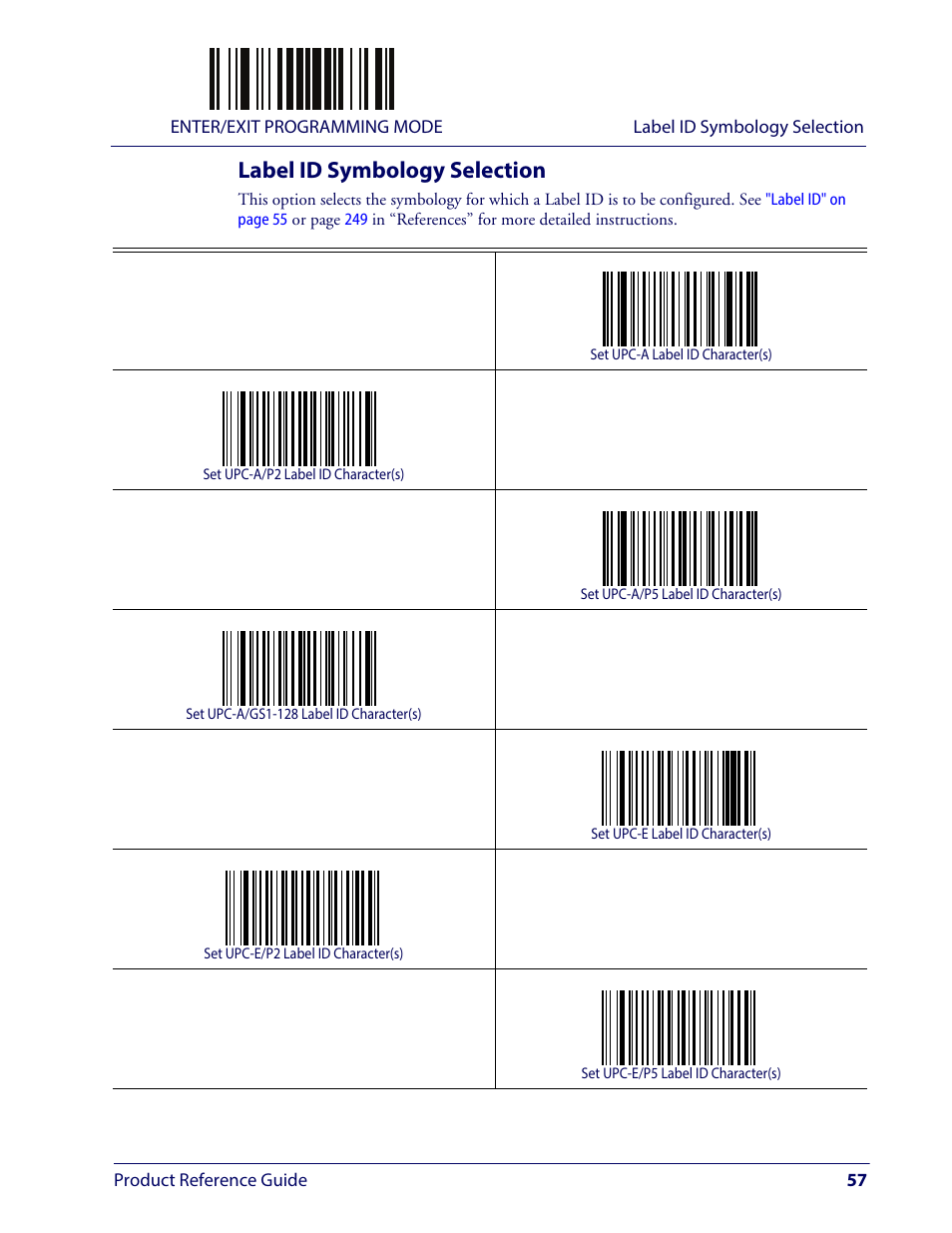 Label id symbology selection | Wasp Barcode WLS9600 Product Reference Guide User Manual | Page 67 / 306