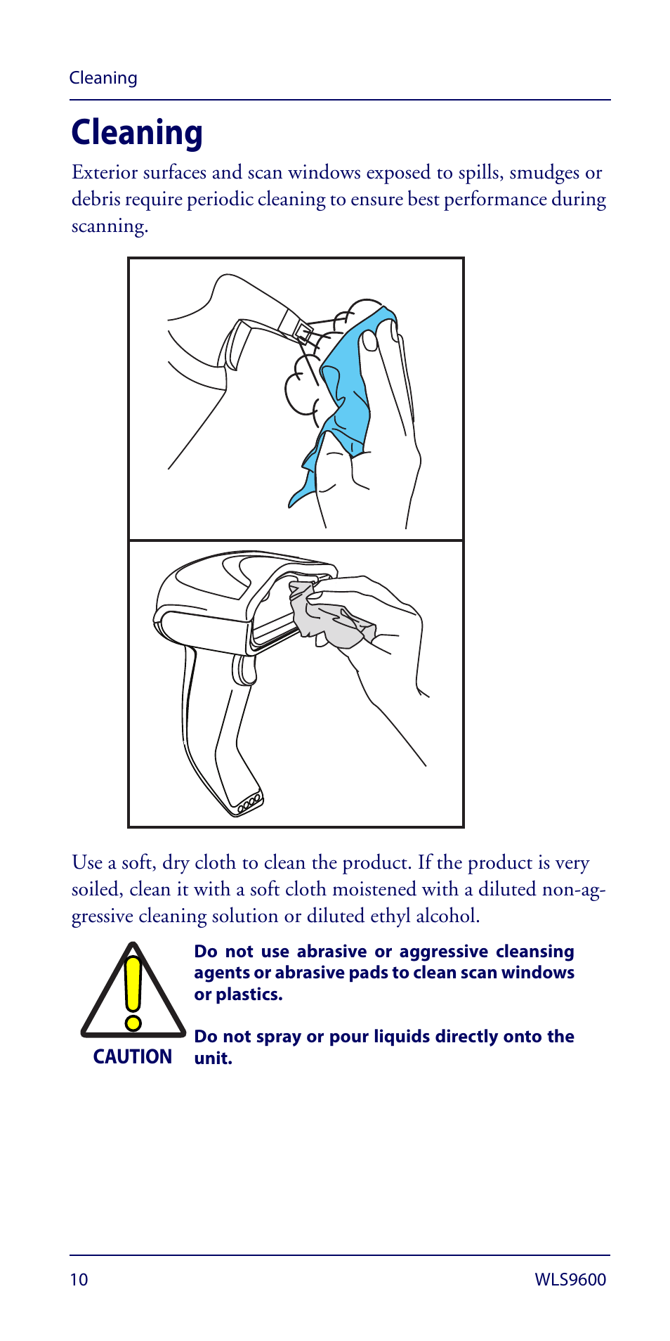 Cleaning | Wasp Barcode WLS9600 Quick Reference Guide User Manual | Page 14 / 32