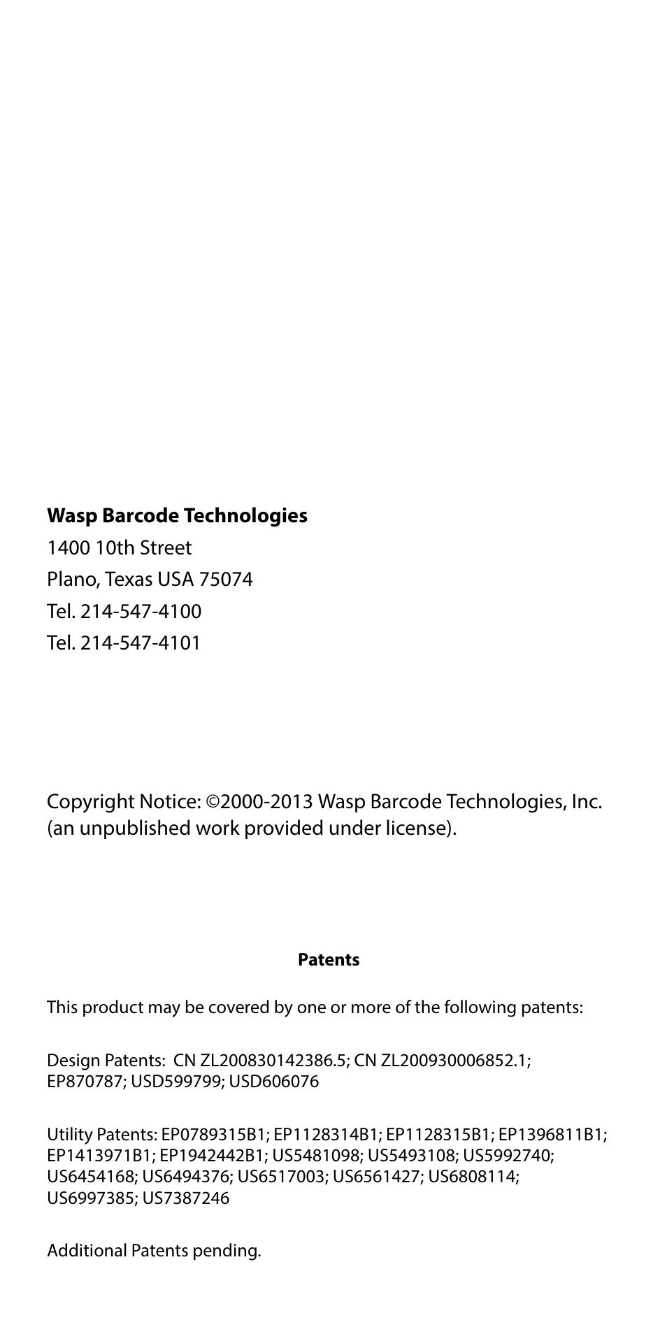 Wasp Barcode WLS9600 Quick Reference Guide User Manual | Page 2 / 32