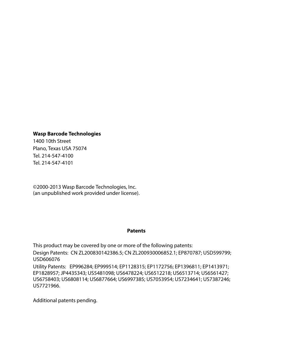 Wasp Barcode WDI4600 2D Product Reference Guide User Manual | Page 2 / 284
