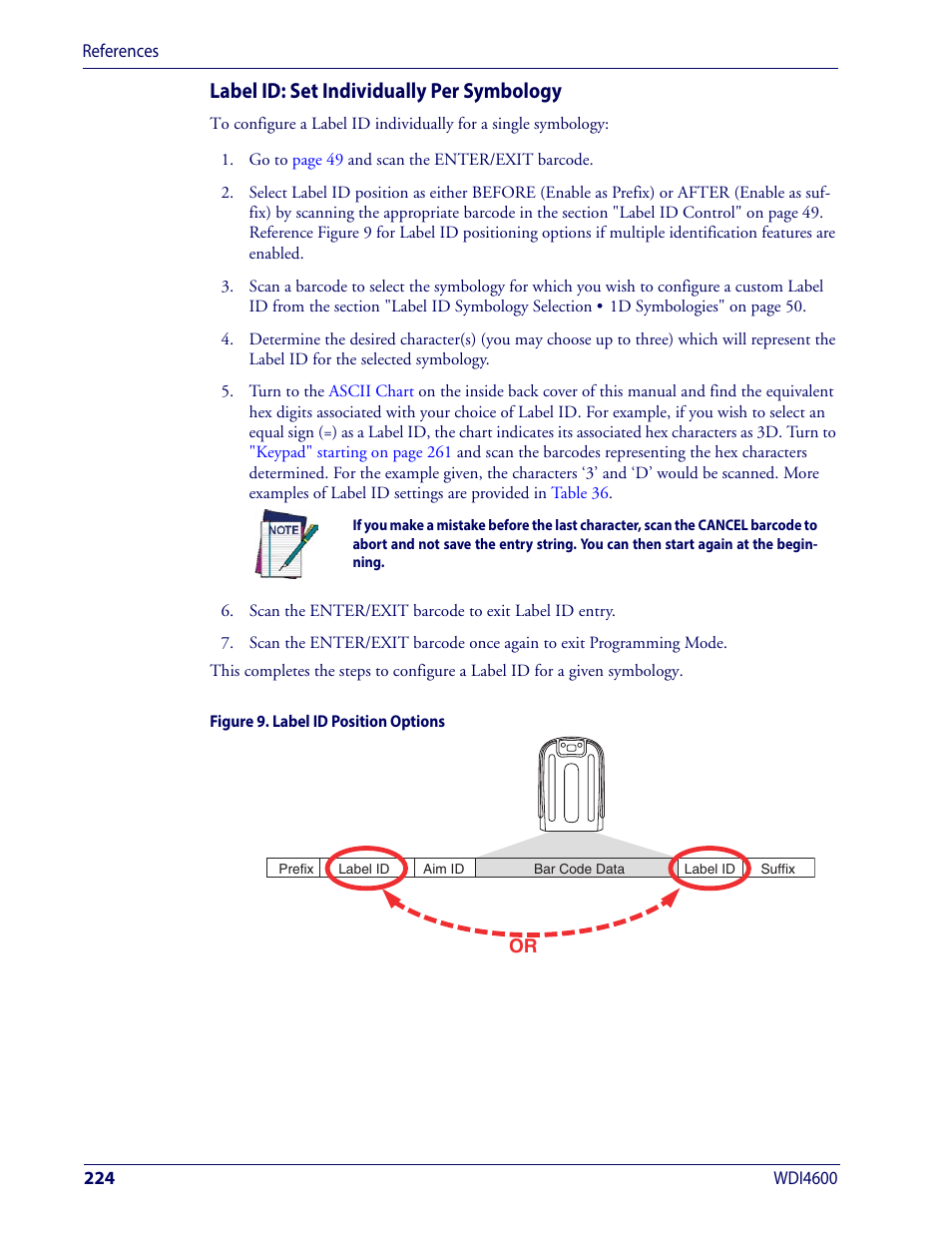 Label id: set individually per symbology | Wasp Barcode WDI4600 2D Product Reference Guide User Manual | Page 234 / 284