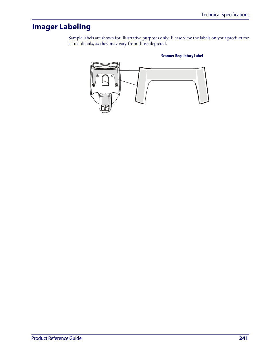 Imager labeling | Wasp Barcode WDI4600 2D Product Reference Guide User Manual | Page 251 / 284