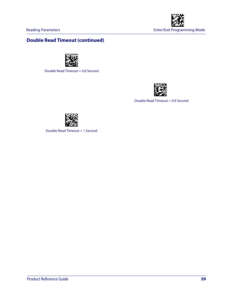 Double read timeout (continued) | Wasp Barcode WDI4600 2D Product Reference Guide User Manual | Page 69 / 284
