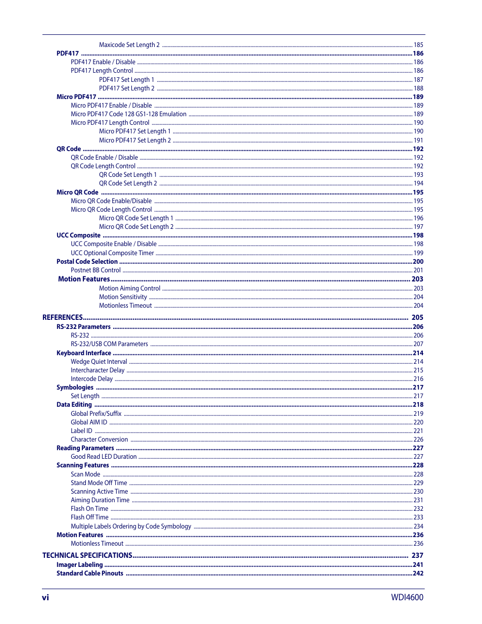 Wdi4600 | Wasp Barcode WDI4600 2D Product Reference Guide User Manual | Page 8 / 284