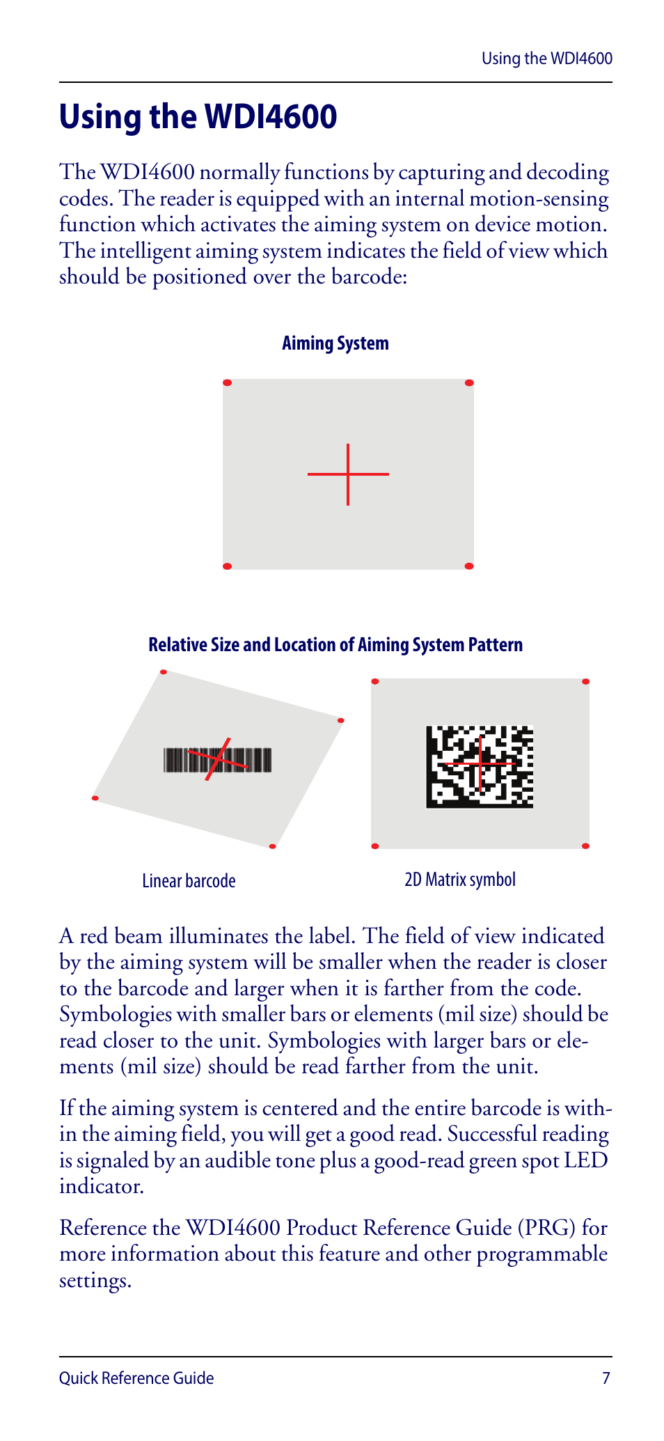 Using the wdi4600 | Wasp Barcode WDI4600 2D Quick Reference Guide User Manual | Page 11 / 48