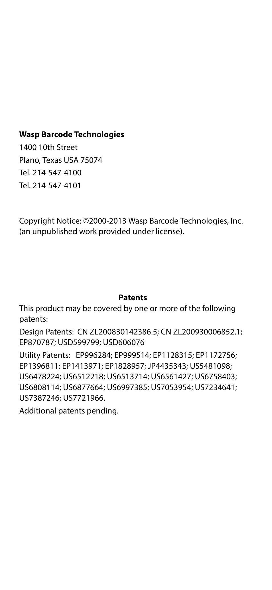 Wasp Barcode WDI4600 2D Quick Reference Guide User Manual | Page 2 / 48
