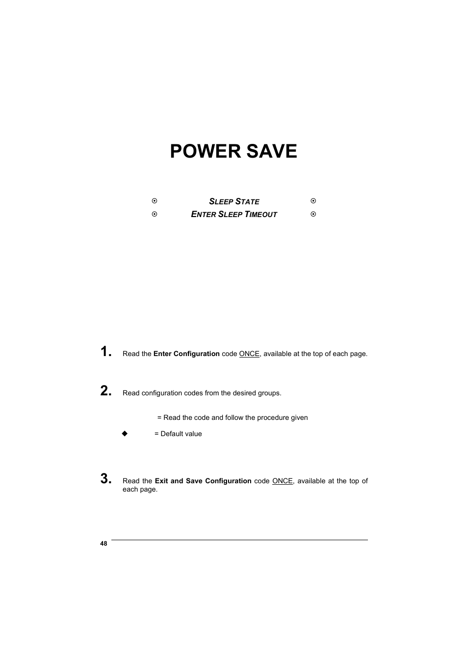 Power save | Wasp Barcode WLS8600 Product Reference Guide User Manual | Page 54 / 144