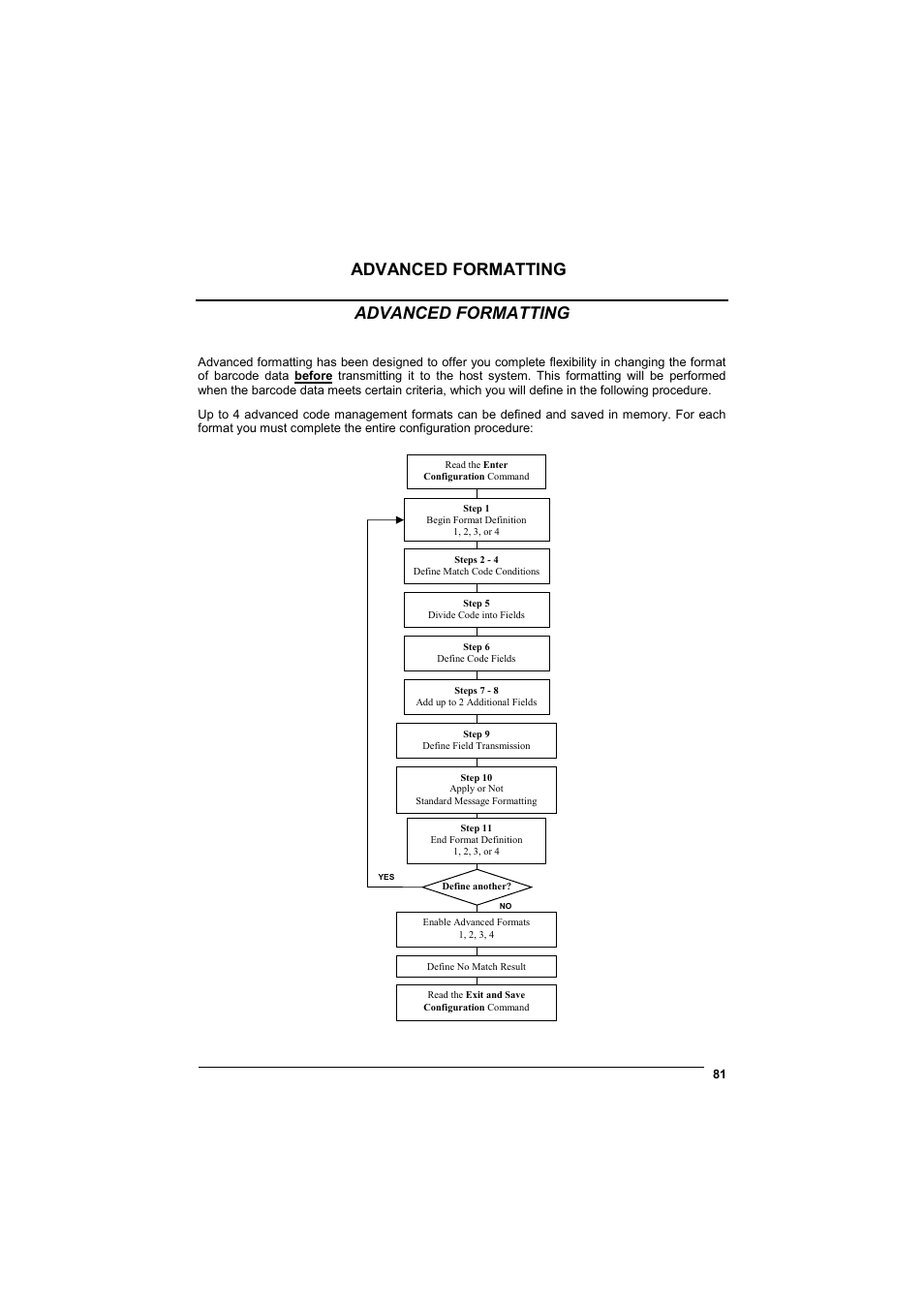 Advanced formatting | Wasp Barcode WLS8600 Product Reference Guide User Manual | Page 87 / 144