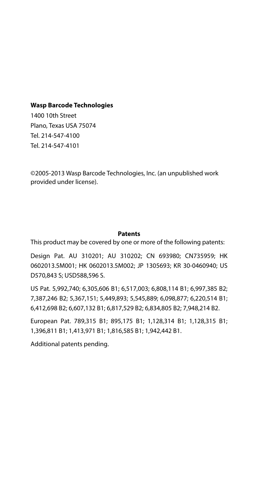 Wasp Barcode WLS8600 Quick Reference Guide User Manual | Page 2 / 24