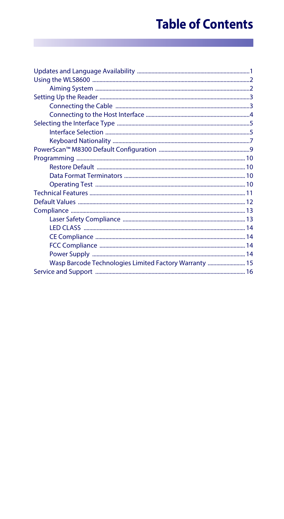 Wasp Barcode WLS8600 Quick Reference Guide User Manual | Page 3 / 24