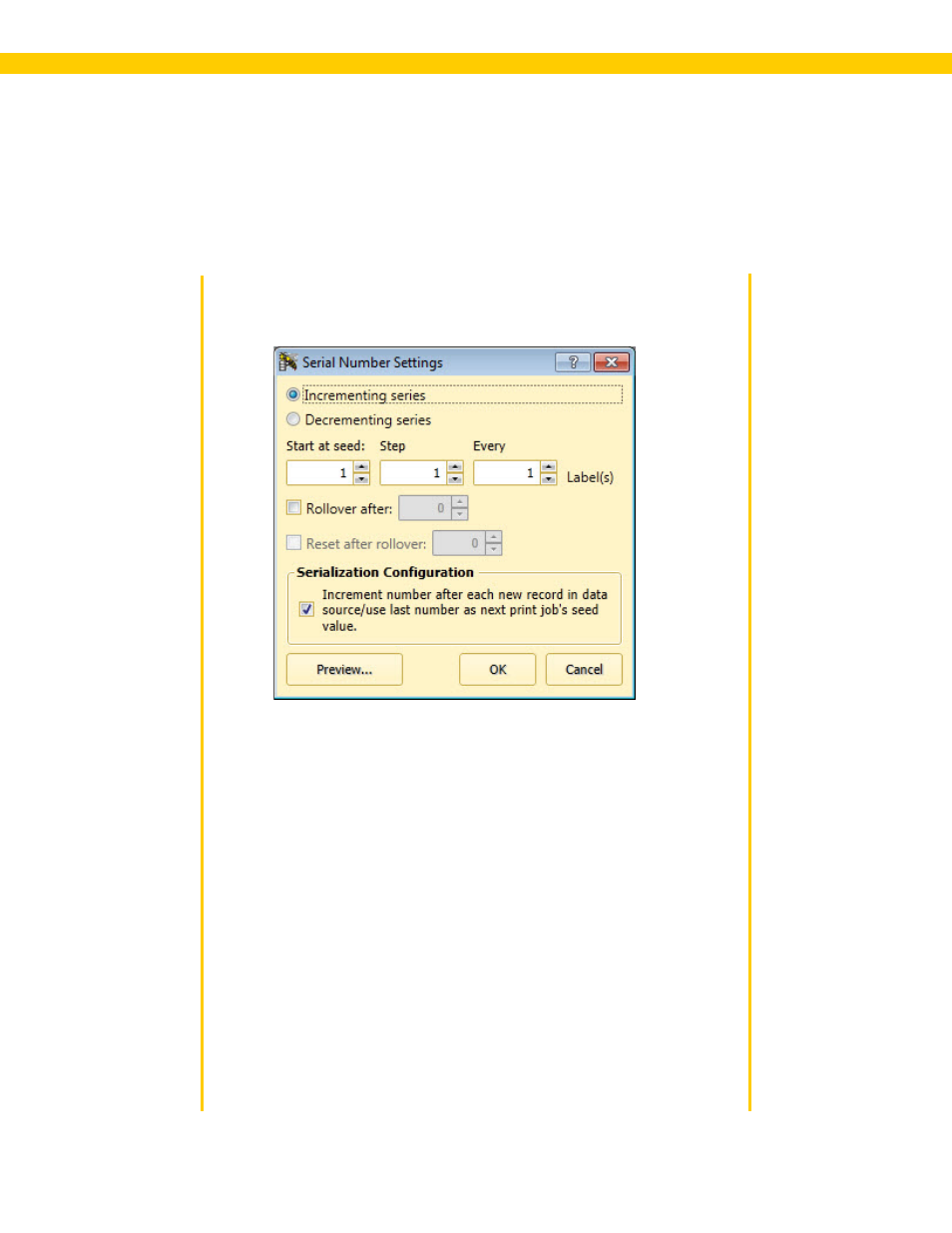 6 object data source - serial number | Wasp Barcode WaspLabeler +2D User Manual User Manual | Page 120 / 205