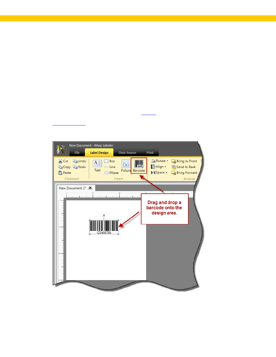 5 getting started - creating a static label | Wasp Barcode WaspLabeler +2D User Manual User Manual | Page 18 / 205