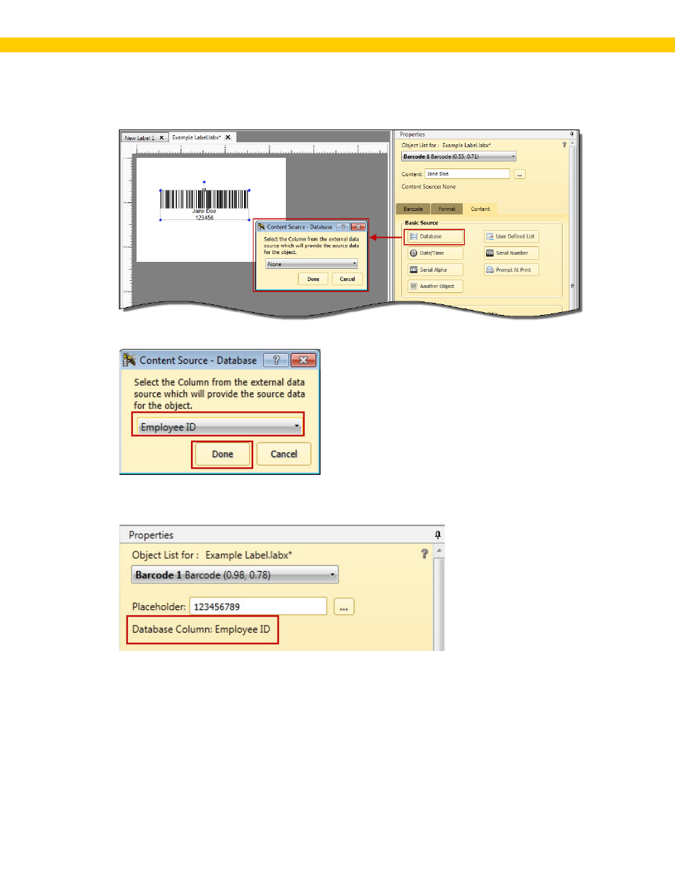 Using string builder to concatenate data | Wasp Barcode WaspLabeler +2D User Manual User Manual | Page 28 / 205