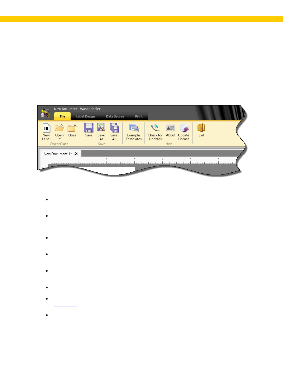 Chapter 2 - file tab, 1 file tab overview, File tab | Wasp Barcode WaspLabeler +2D User Manual User Manual | Page 55 / 205