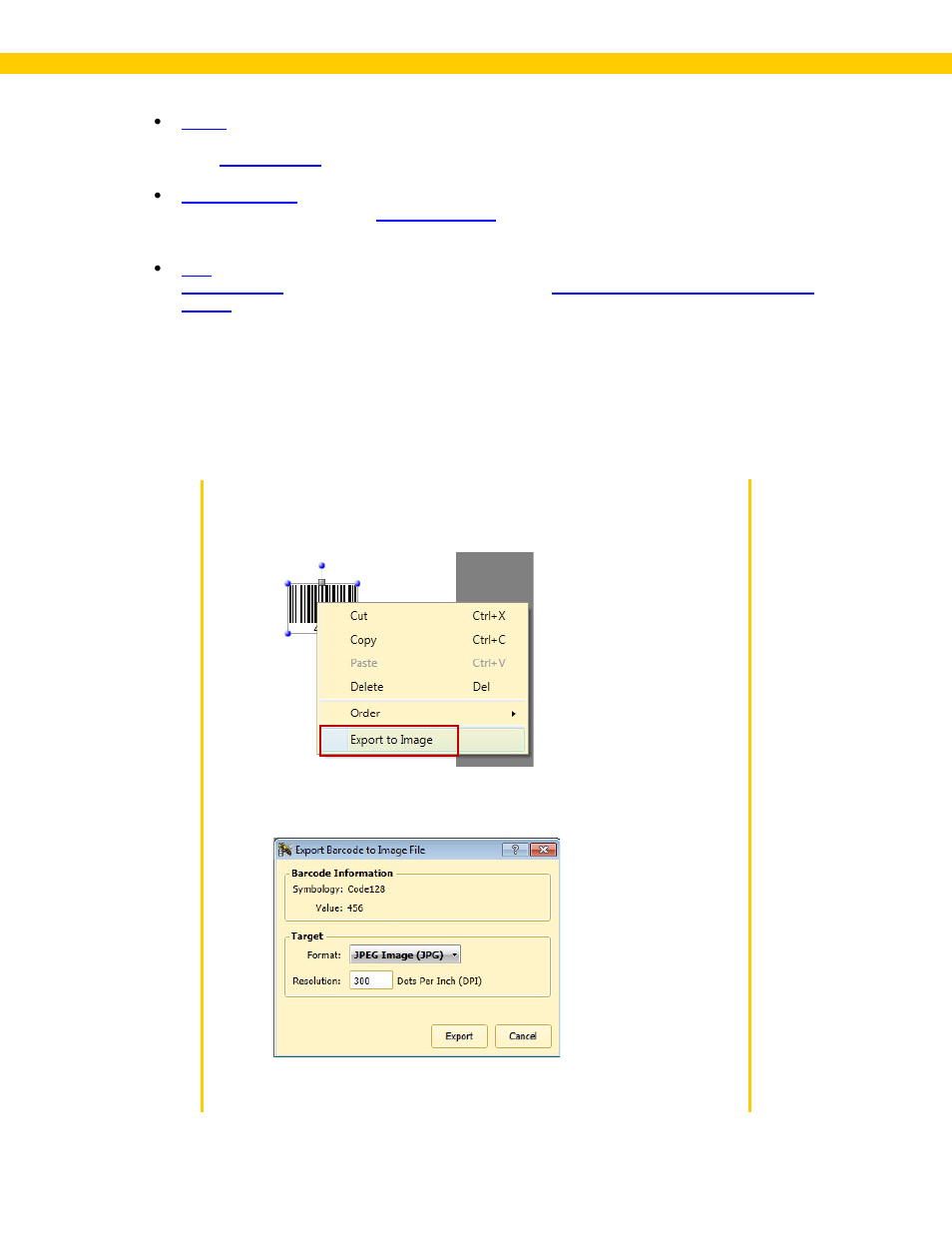 2 exporting a barcode as an image file | Wasp Barcode WaspLabeler +2D User Manual User Manual | Page 56 / 205