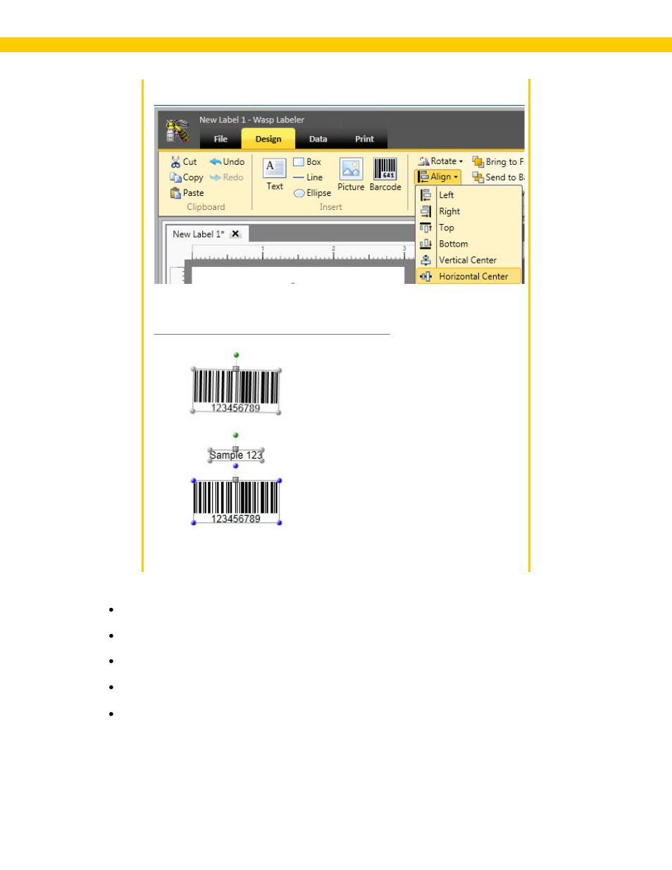 Layout options | Wasp Barcode WaspLabeler +2D User Manual User Manual | Page 62 / 205