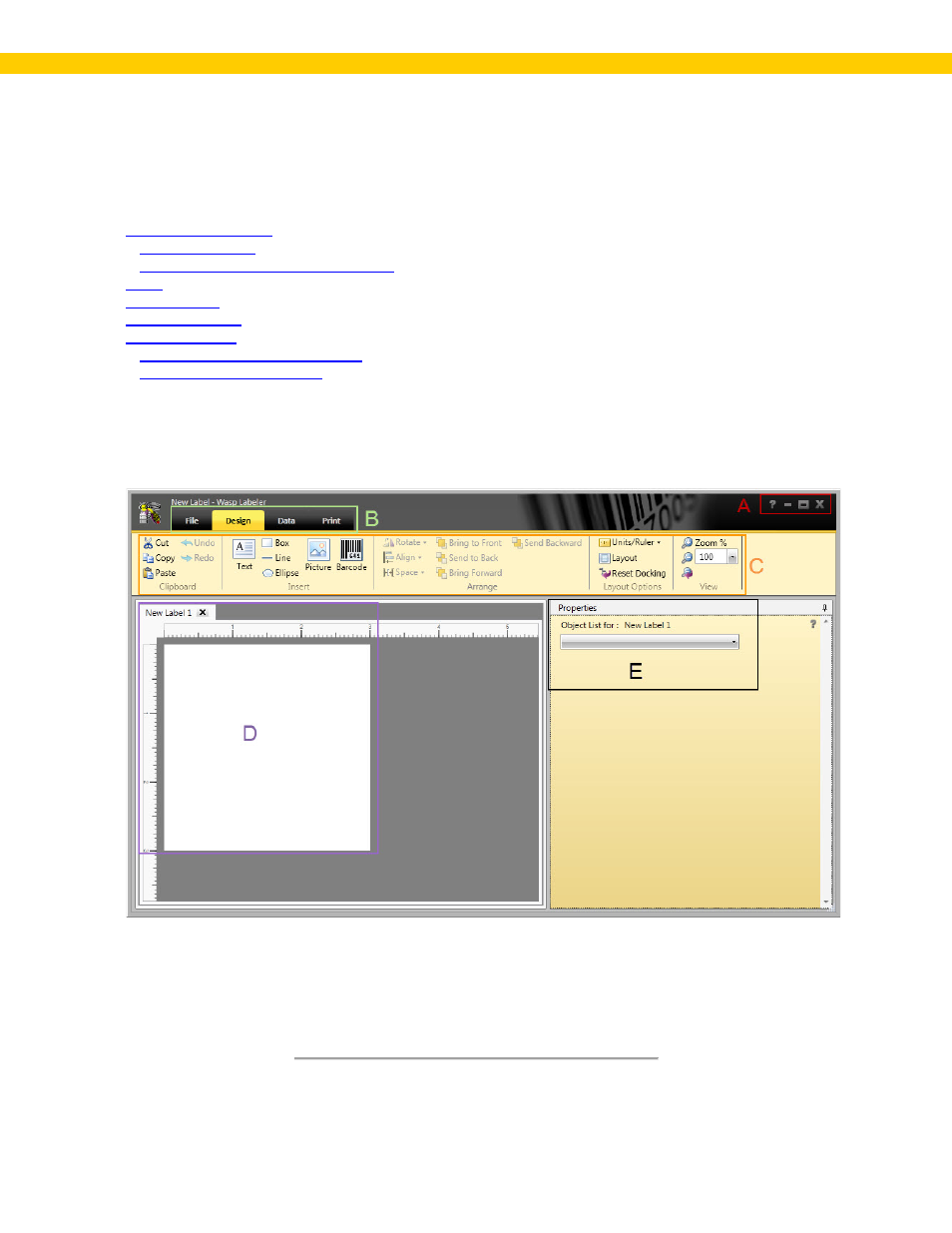 4 getting started - navigating the main screen | Wasp Barcode WaspLabeler +2D User Manual User Manual | Page 9 / 205