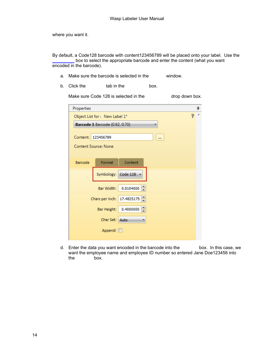 Wasp Barcode WaspLabeler +2D Getting Started User Manual | Page 15 / 51