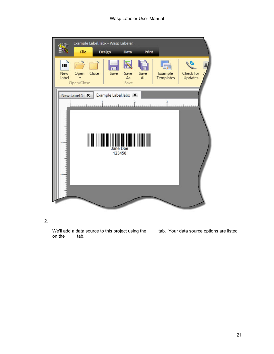 Wasp Barcode WaspLabeler +2D Getting Started User Manual | Page 22 / 51