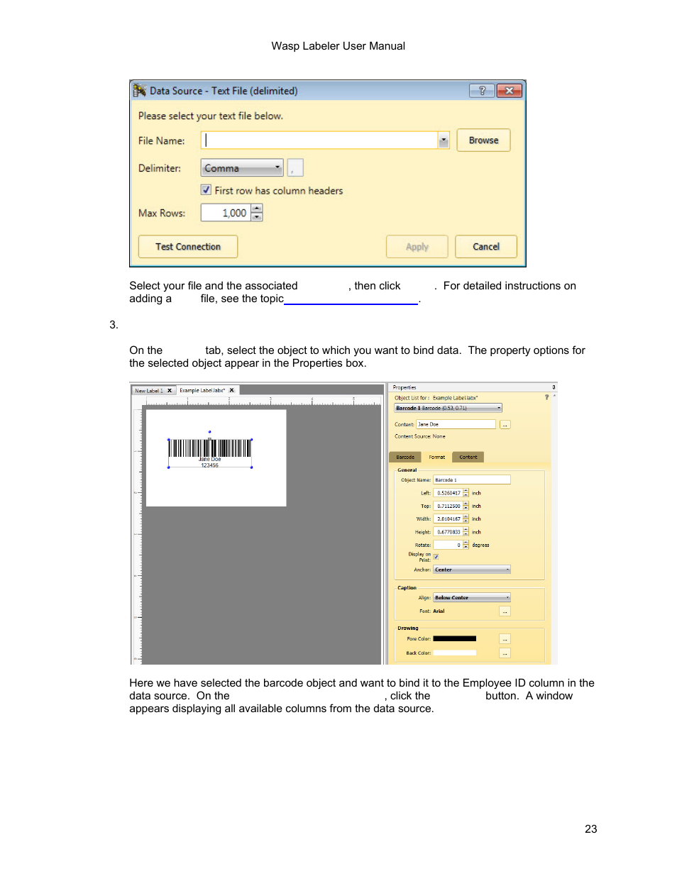 Wasp Barcode WaspLabeler +2D Getting Started User Manual | Page 24 / 51