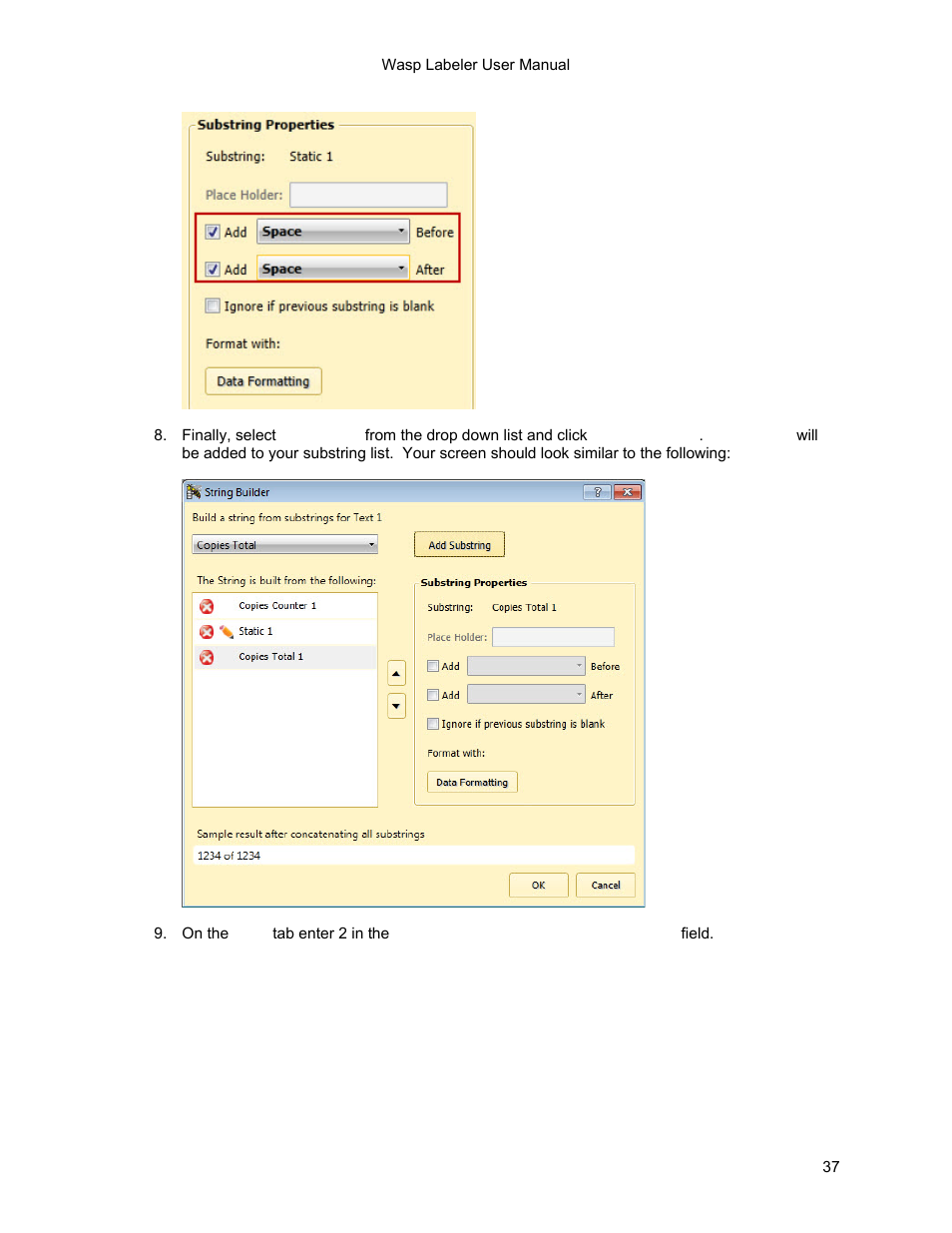 Example labels | Wasp Barcode WaspLabeler +2D Getting Started User Manual | Page 38 / 51