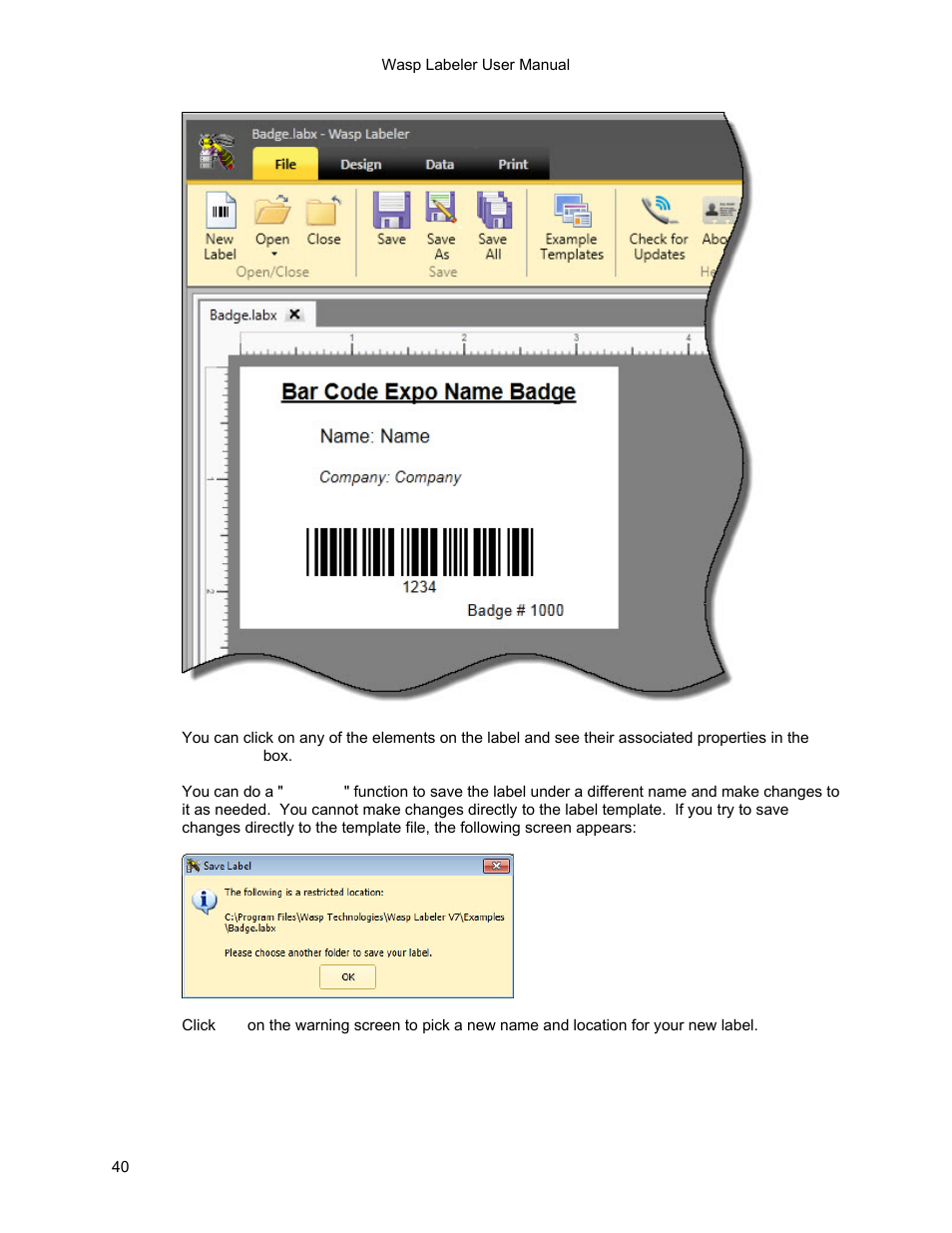 Wasp Barcode WaspLabeler +2D Getting Started User Manual | Page 41 / 51