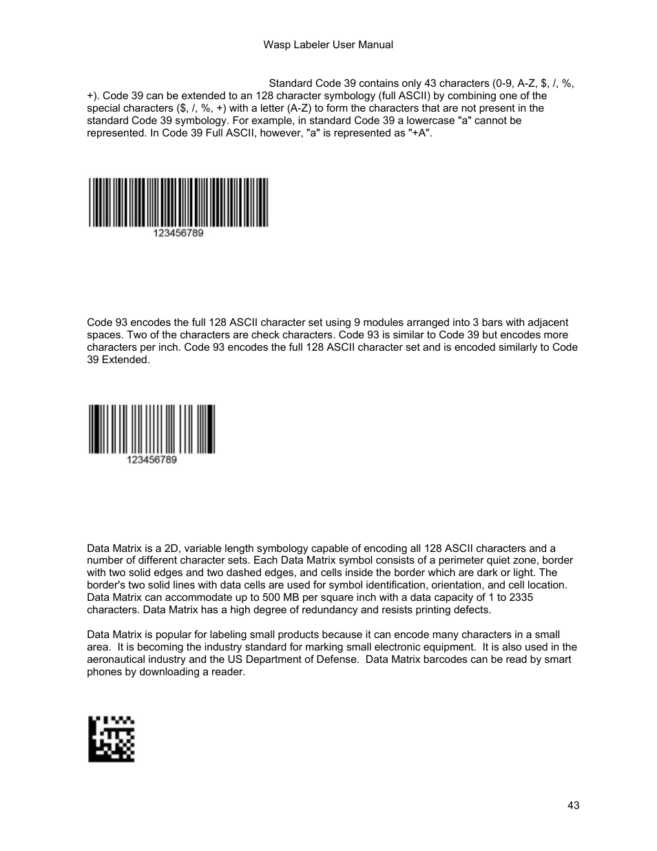 Wasp Barcode WaspLabeler +2D Getting Started User Manual | Page 44 / 51