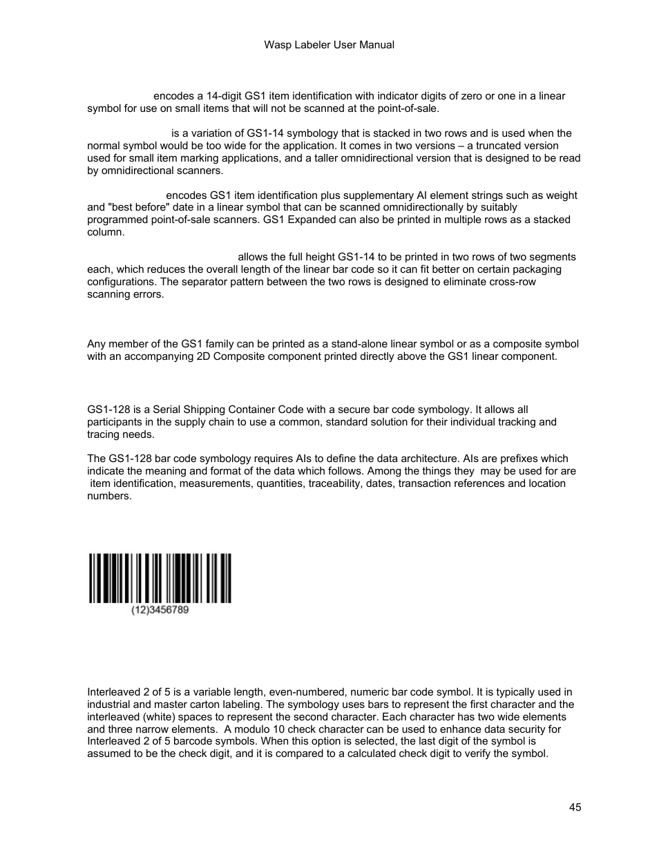 Wasp Barcode WaspLabeler +2D Getting Started User Manual | Page 46 / 51