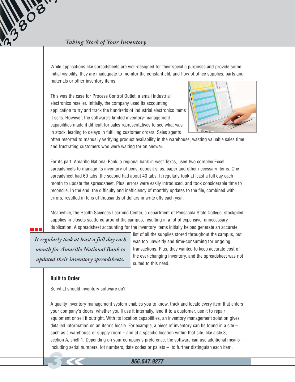 Inventorycontrolwhitepaper0810_4, Taking stock of your inventory | Wasp Barcode Inventory Management White Paper User Manual | Page 4 / 8