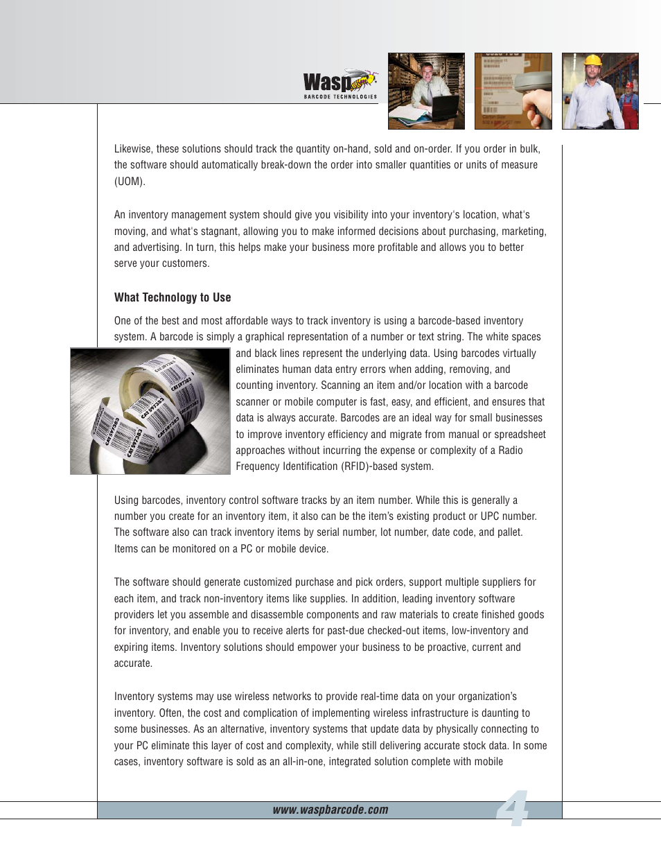 Inventorycontrolwhitepaper0810_5 | Wasp Barcode Inventory Management White Paper User Manual | Page 5 / 8