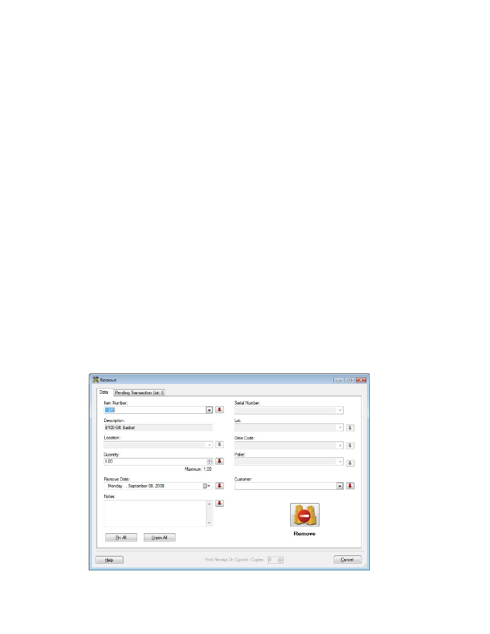 3 removing kit items, Removing kit items | Wasp Barcode Inventory Control User Manual | Page 185 / 518