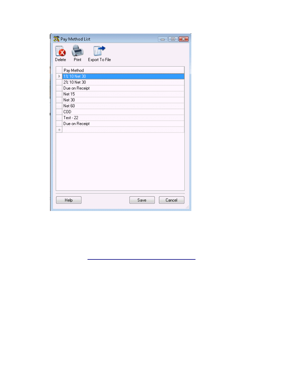 2 deleting/printing/exporting payment methods | Wasp Barcode Inventory Control User Manual | Page 218 / 518