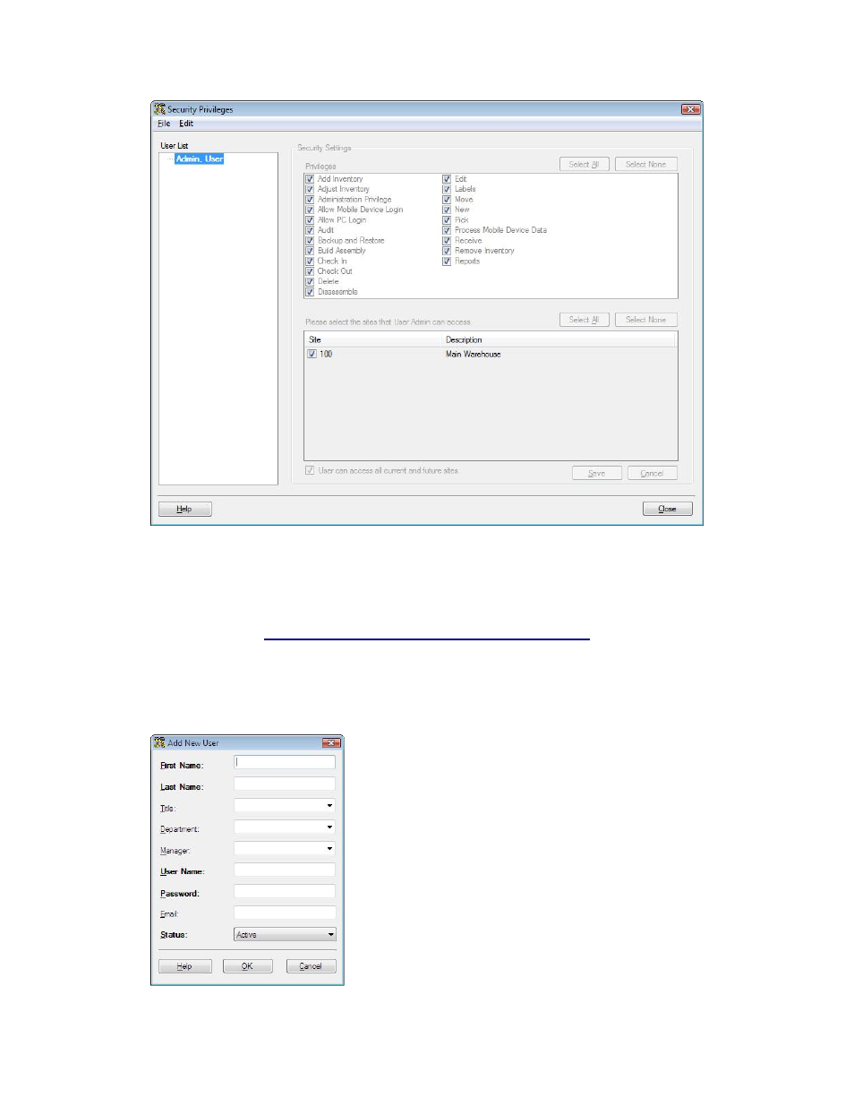 2 adding users to the security privileges screen | Wasp Barcode Inventory Control User Manual | Page 246 / 518