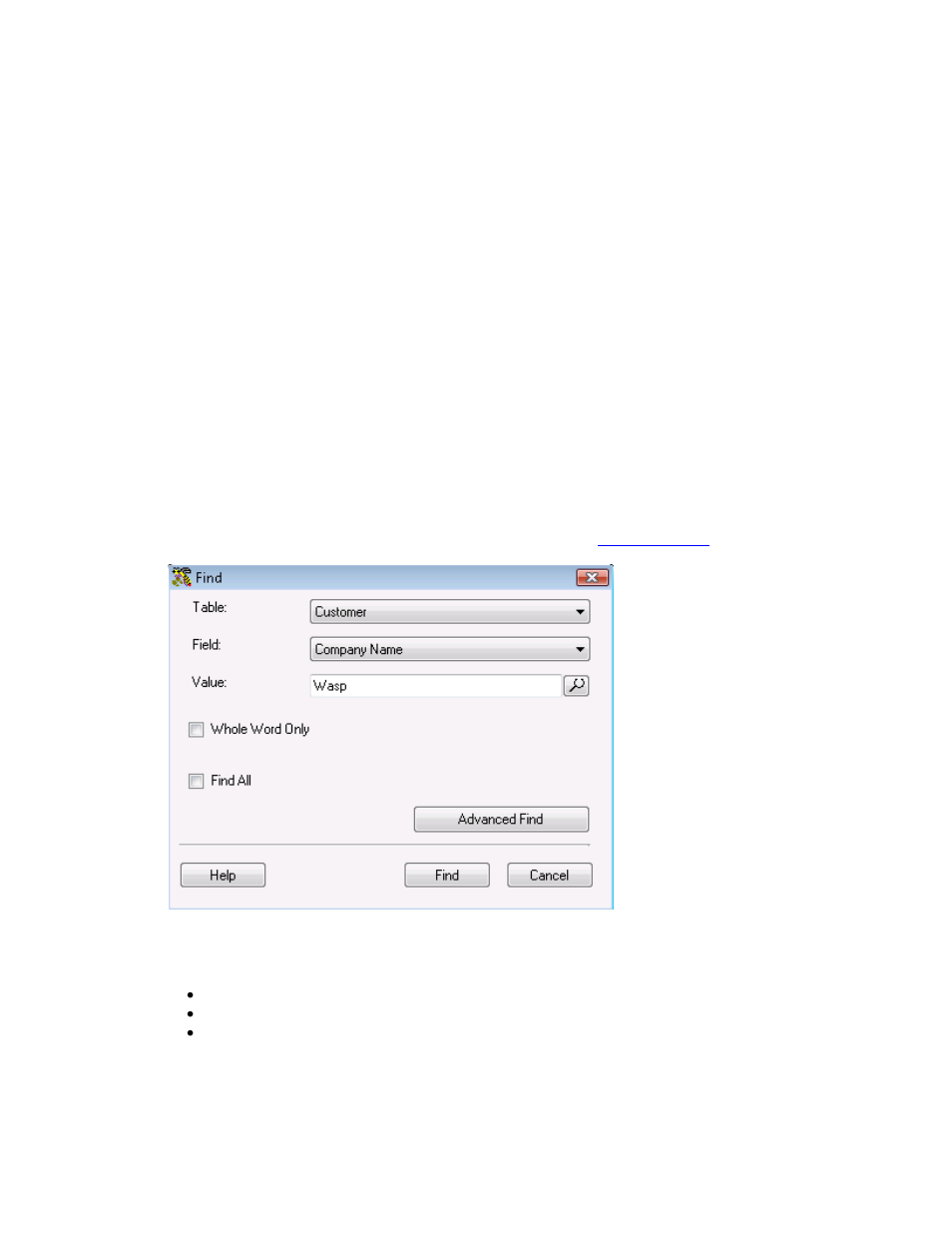 Chapter 18 - search function, 1 searching for information, Find | Searching for information | Wasp Barcode Inventory Control User Manual | Page 301 / 518