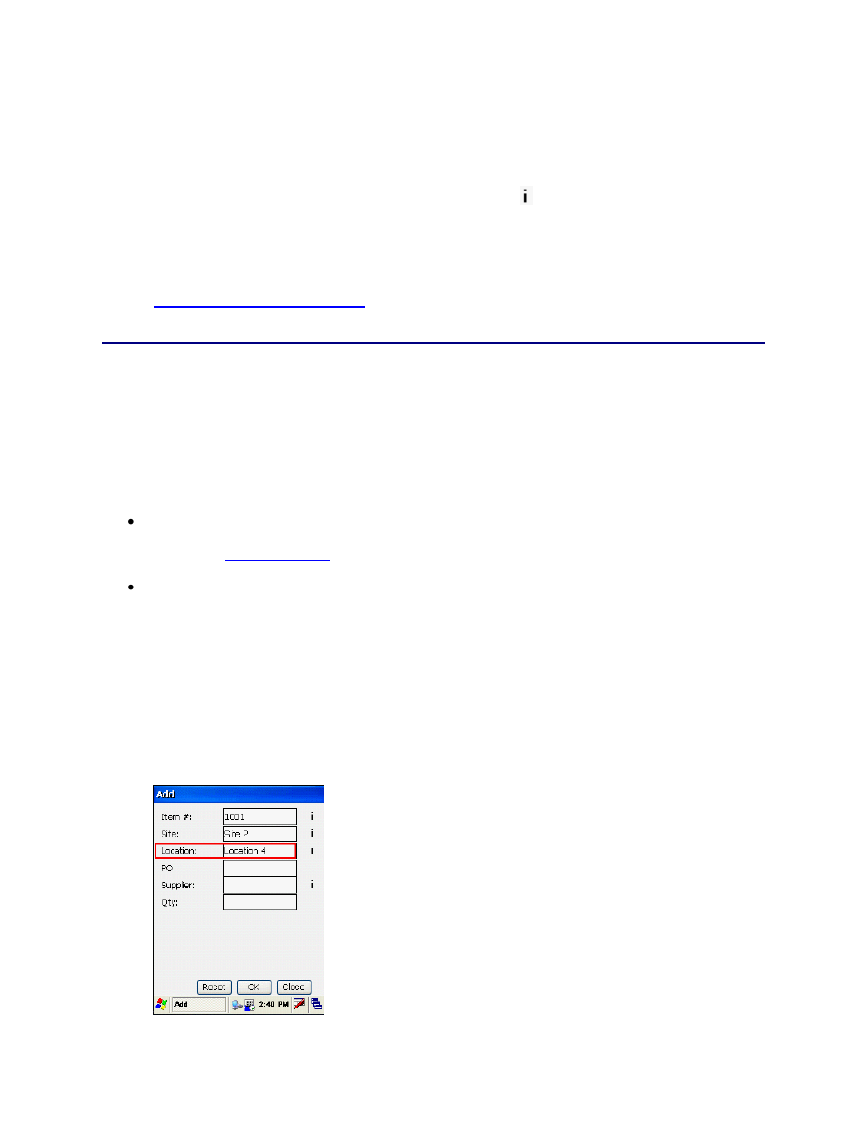 5 windows mobile device - adding a new location | Wasp Barcode Inventory Control User Manual | Page 455 / 518
