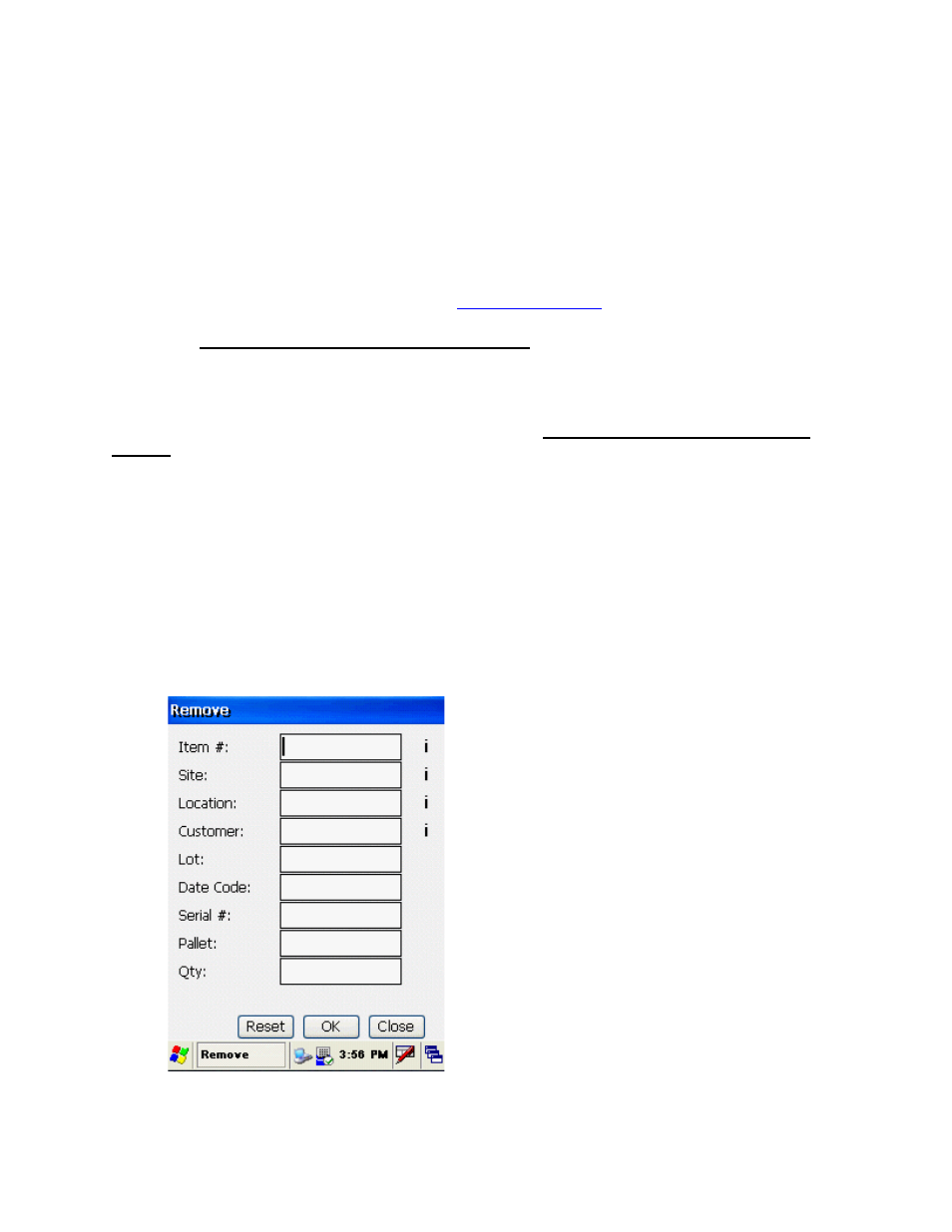13 windows mobile device - removing a kit item | Wasp Barcode Inventory Control User Manual | Page 473 / 518