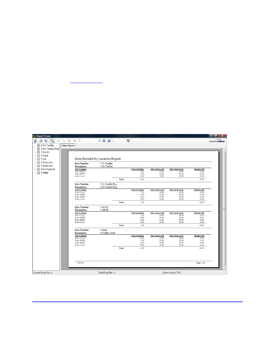 9 item stock level list screen | Wasp Barcode Inventory Control User Manual | Page 66 / 518