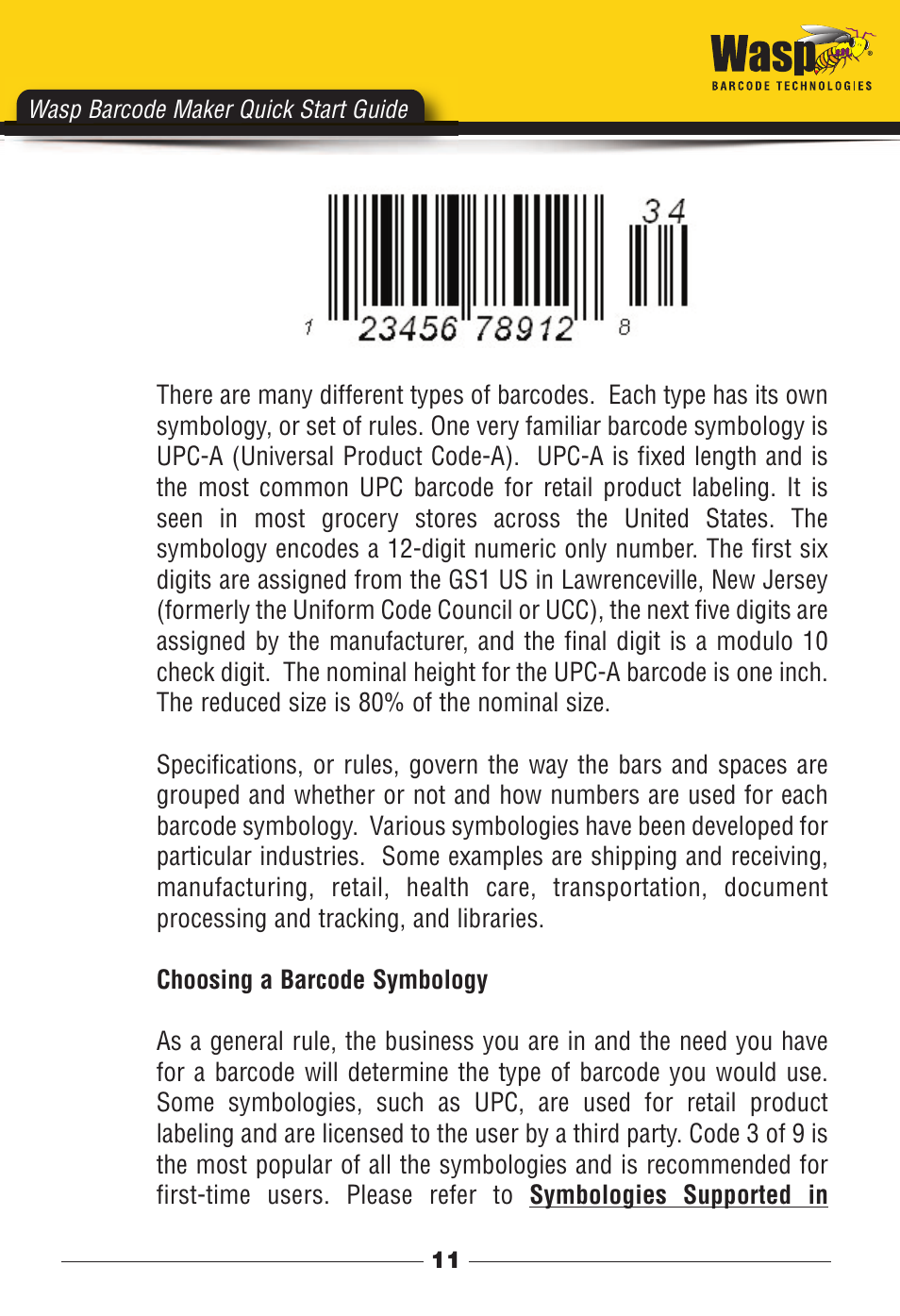 Wasp barcode maker quick start guide | Wasp Barcode Maker User Manual | Page 12 / 22