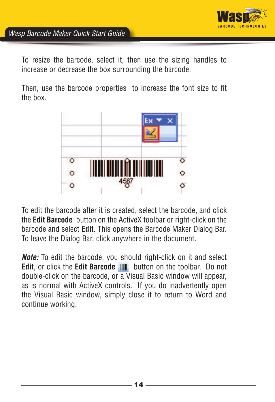 Wasp barcode maker quick start guide | Wasp Barcode Maker User Manual | Page 15 / 22