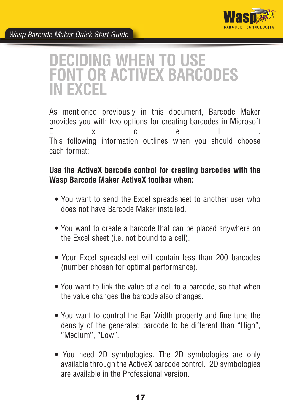 Wasp Barcode Maker User Manual | Page 18 / 22