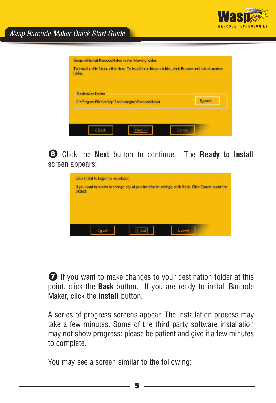 Wasp barcode maker quick start guide | Wasp Barcode Maker User Manual | Page 6 / 22