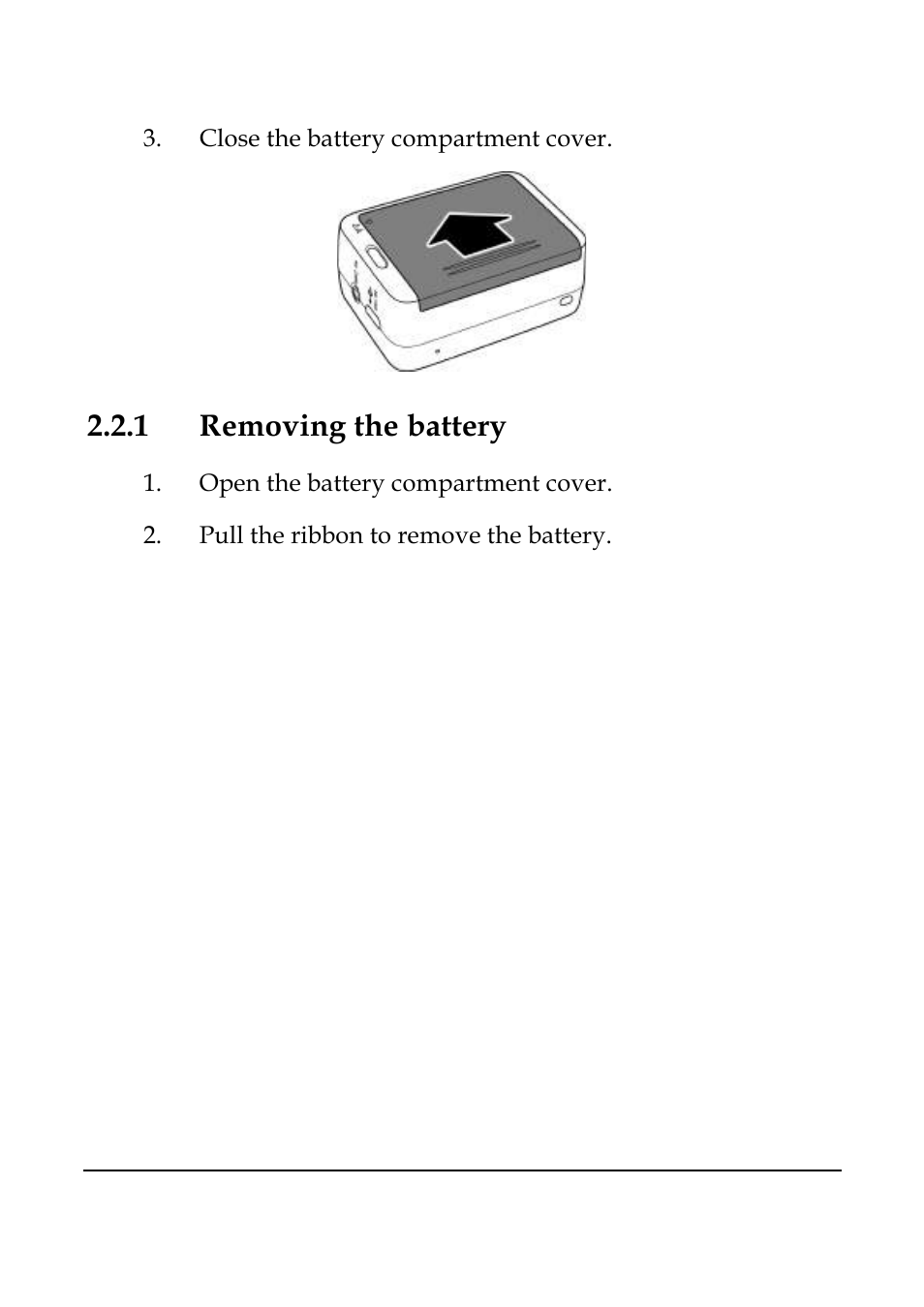 1 removing the battery | WASPcam GIDEON HD Action Camera User Manual | Page 20 / 69