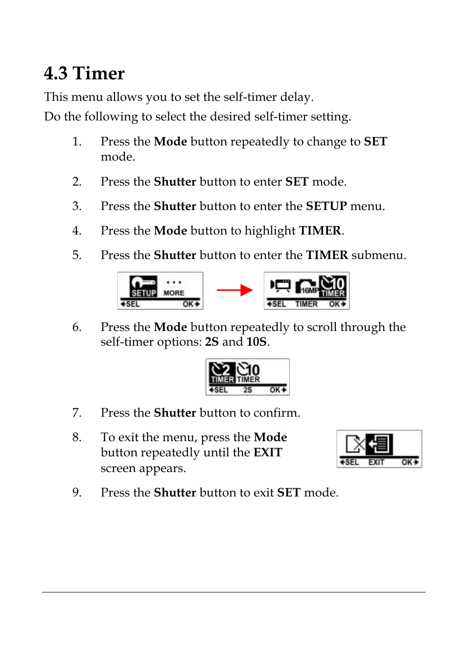 3 timer | WASPcam GIDEON HD Action Camera User Manual | Page 39 / 69