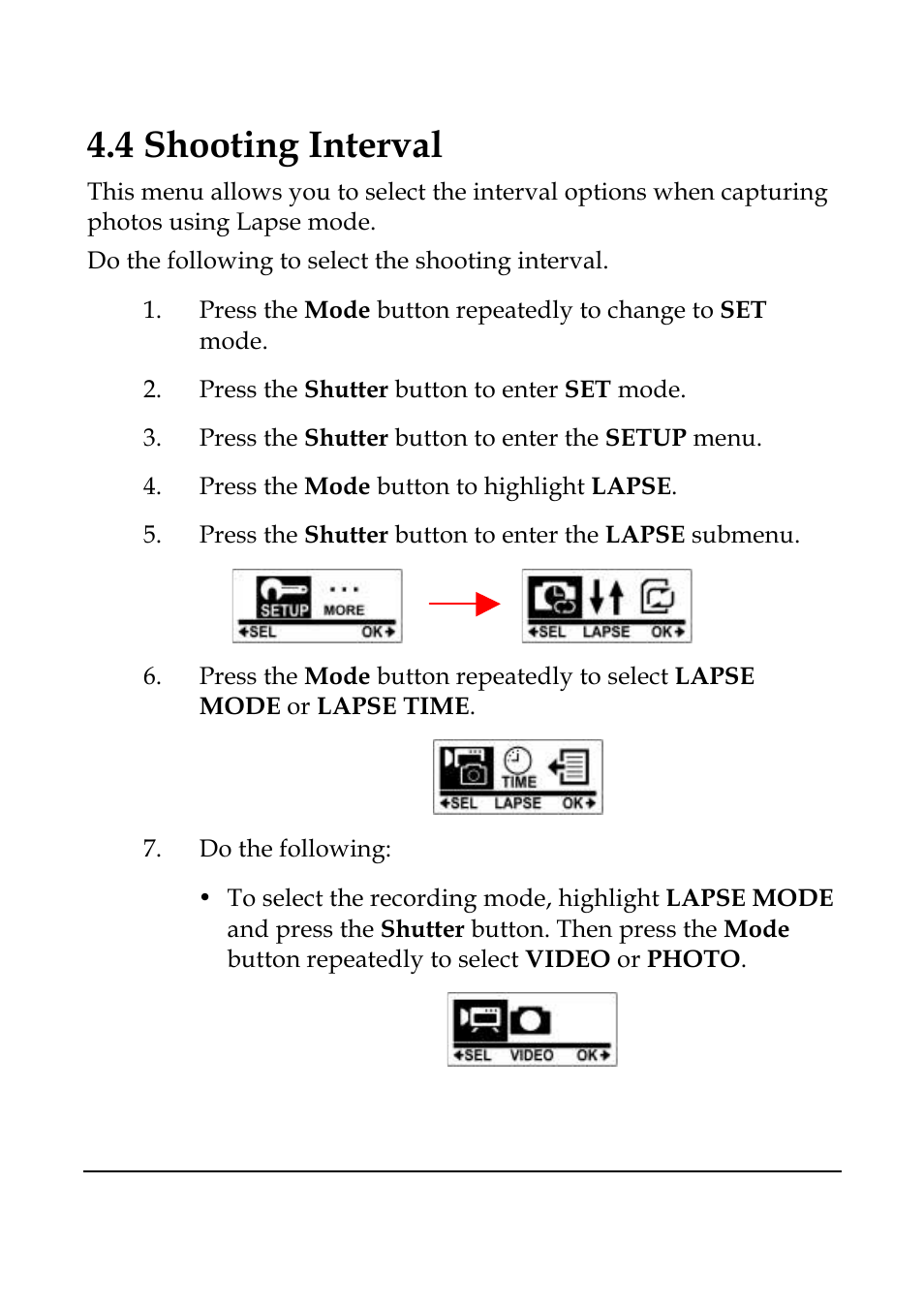 4 shooting interval | WASPcam GIDEON HD Action Camera User Manual | Page 40 / 69